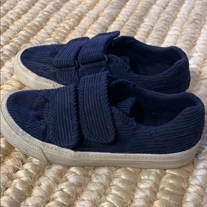 Zara kids blue corduroy unisex sneakers 35